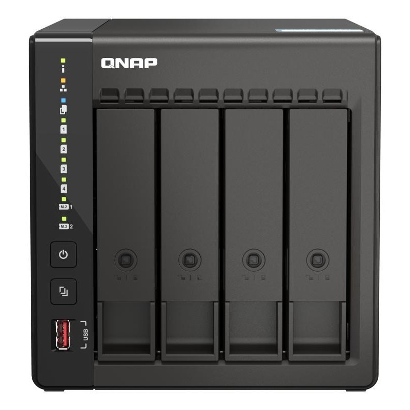 QNAP TS-453E NAS Tower Intel® Celeron® J6412 8 Go 0 To QNAP QTS Noir 