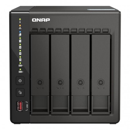 QNAP TS-453E NAS Tower Intel® Celeron® J6412 8 Go 0 To QNAP QTS Noir 