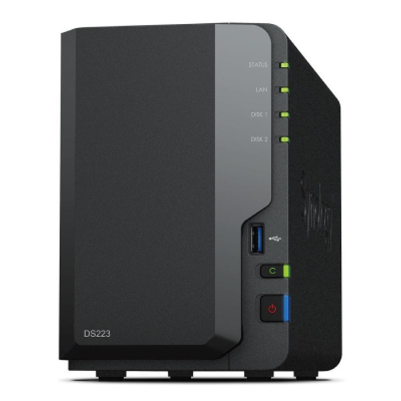 Synology DiskStation DS223 serveur de stockage NAS Bureau Realtek RTD1619B 2 Go DDR4 0 To 