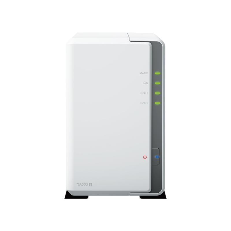 Synology DiskStation DS223J serveur de stockage NAS Bureau Realtek RTD1619B 1 Go DDR4 0 To DiskStation Manager Blanc 