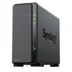 Synology DiskStation DS124 serveur de stockage NAS Bureau Realtek RTD1619B 1 Go DDR4 0 To DiskStation Manager Noir 
