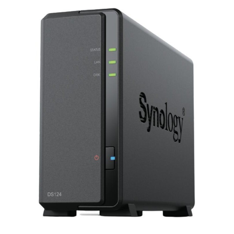 Synology DiskStation DS124 serveur de stockage NAS Bureau Realtek RTD1619B 1 Go DDR4 0 To DiskStation Manager Noir 
