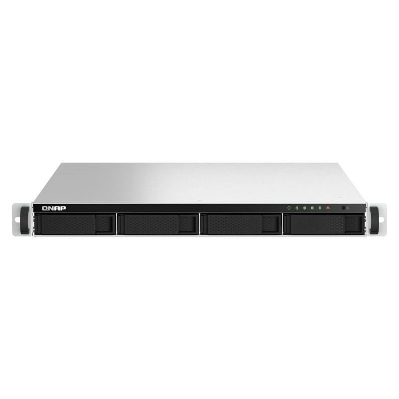QNAP TS-464U NAS Rack (1 U) Intel® Celeron® N5095 8 Go DDR4 0 To QNAP Turbo System Aluminium, Noir 