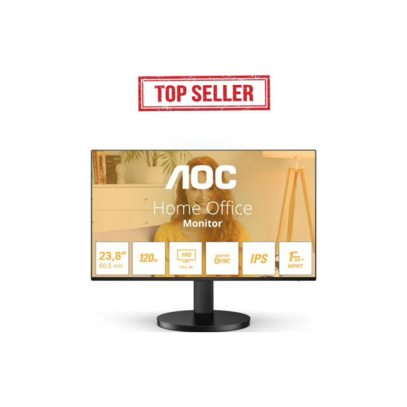 AOC 24B3HA2 écran plat de PC 60,5 cm (23.8") 1920 x 1080 pixels Full HD LED Noir 