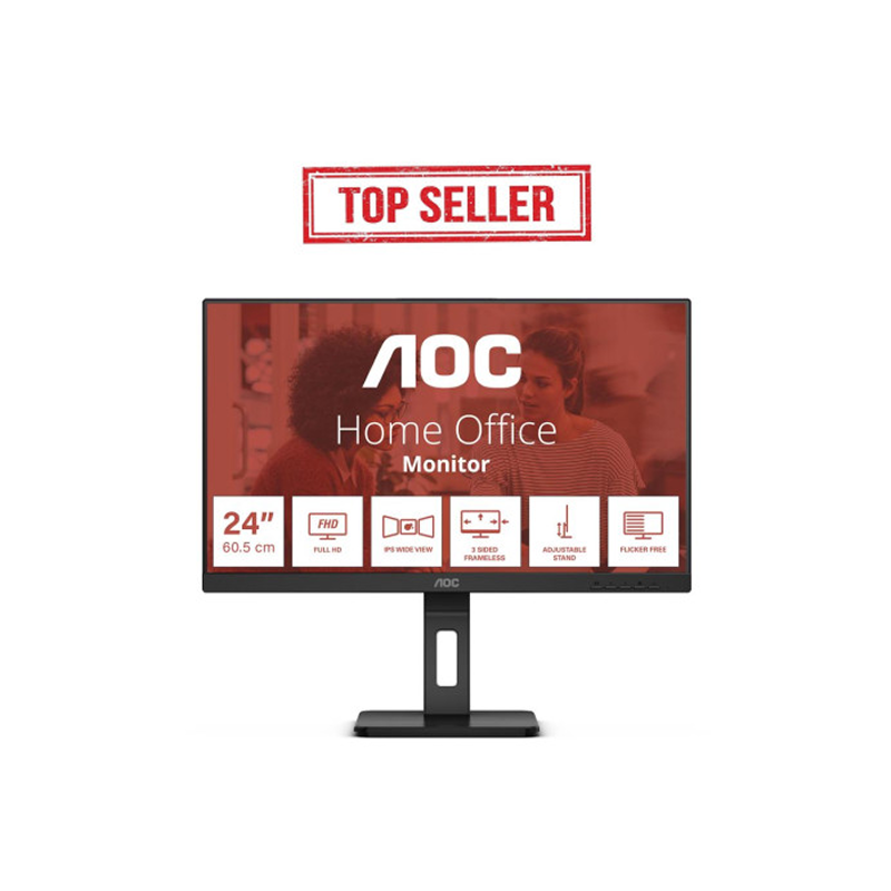 AOC E3 24E3QAF écran plat de PC 60,5 cm (23.8") 1920 x 1080 pixels Full HD LCD Noir 
