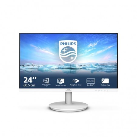 Philips V Line 241V8AW/00 écran plat de PC 60,5 cm (23.8") 1920 x 1080 pixels Full HD LCD Blanc 