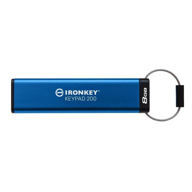 Kingston Technology IronKey Keypad 200 de 8 Go, FIPS 140-3 niveau 3 (en attente), chiffrement AES-256 