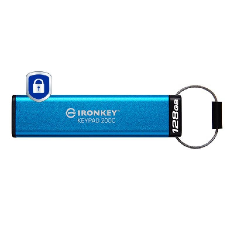 Kingston Technology IronKey Keypad 200C USB-C de 128 Go, FIPS 140-3 niveau 3 AES-256 