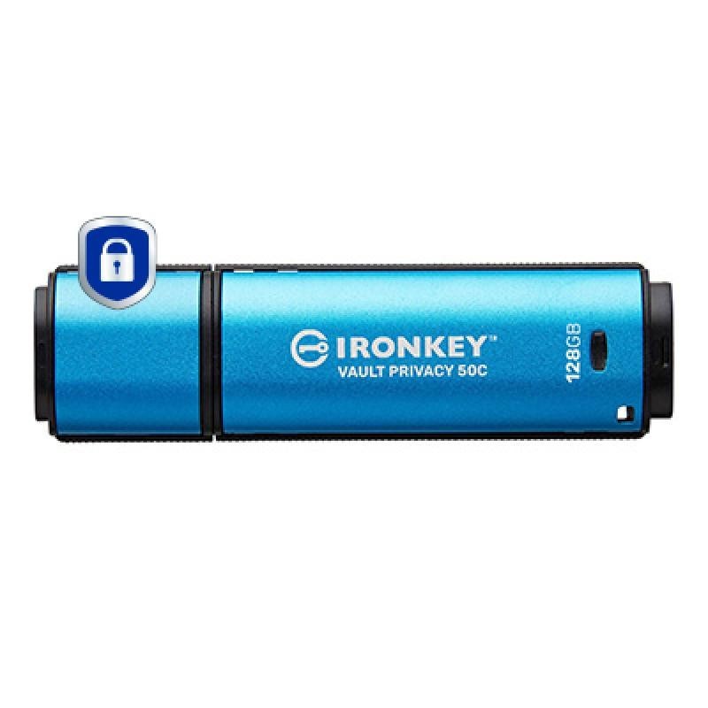 Kingston Technology IronKey 128Go USB-C Vault Privacy 50C chiffrée AES-256, FIPS 197 
