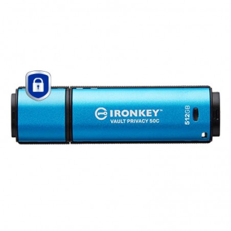 Kingston Technology IronKey 512Go USB-C Vault Privacy 50C chiffrée AES-256, FIPS 197 