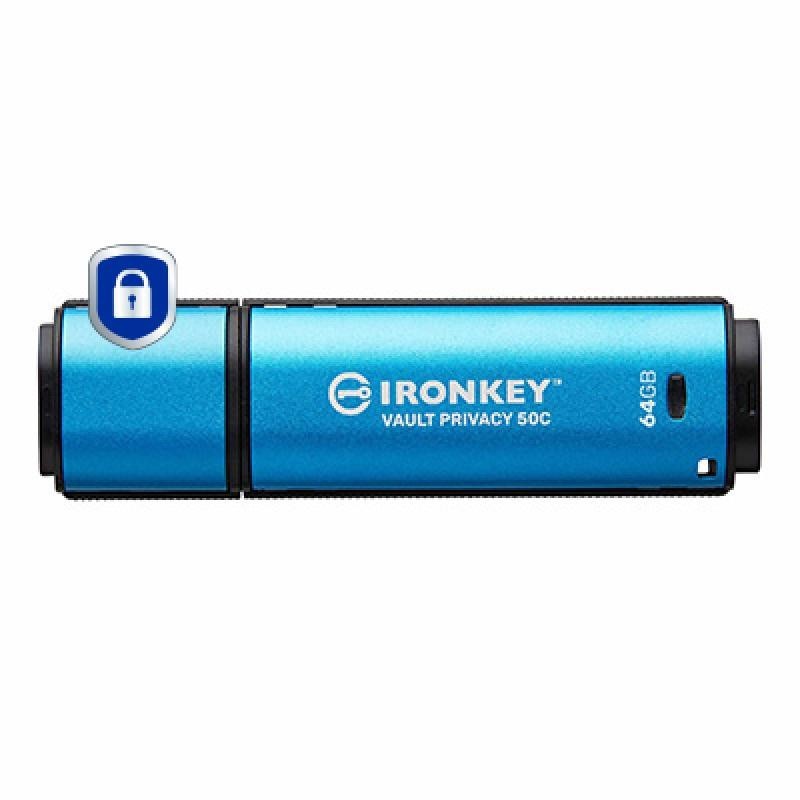 Kingston Technology IronKey 64Go USB-C Vault Privacy 50C chiffrée AES-256, FIPS 197 