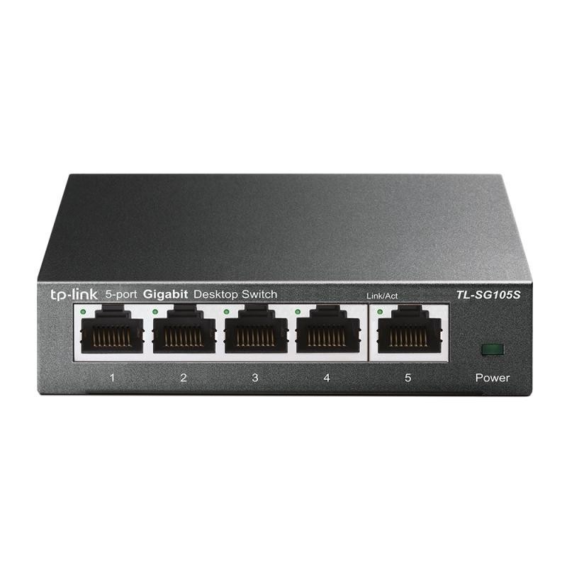 TP-Link TL-SG105S - Switch de bureau 5 ports Gigabit - Boîtier métal 