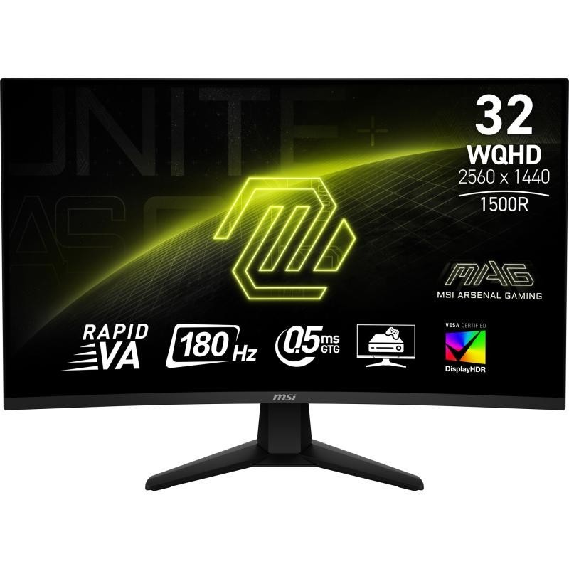 MSI MAG 32CQ6F écran plat de PC 80 cm (31.5") 2560 x 1440 pixels Wide Quad HD Noir 