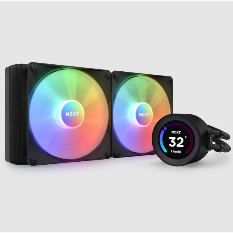 NZXT Kraken Elite 280 RGB Processeur Refroidisseur de liquide tout-en-un 14 cm Noir 1 pièce(s) 