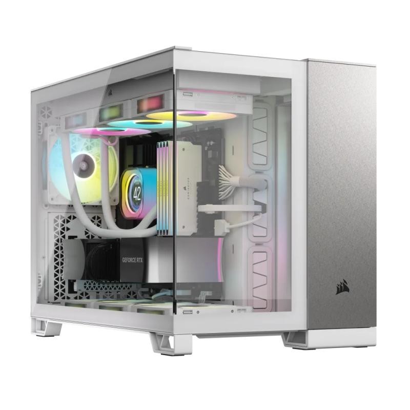 CORSAIR 2500X mATX PC Case, Black/Obsidian Aluminum 