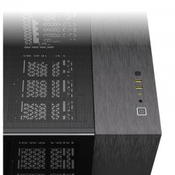 CORSAIR 2500X mATX PC Case, Black/Obsidian Aluminum 