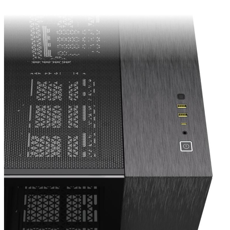CORSAIR 2500X mATX PC Case, Black/Obsidian Aluminum 