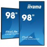 iiyama LH9875UHS-B2AG Écran d’affichage dynamique Écran plat de signalisation numérique 2,48 m (97.5") LED Wifi 500 cd/m² 4K 