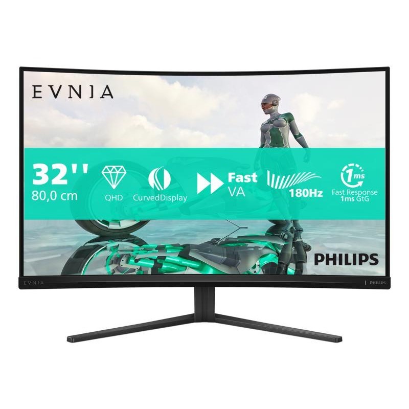 Philips Evnia 32M2C3500L/00 écran plat de PC 80 cm (31.5") 2560 x 1440 pixels Quad HD LCD Noir 