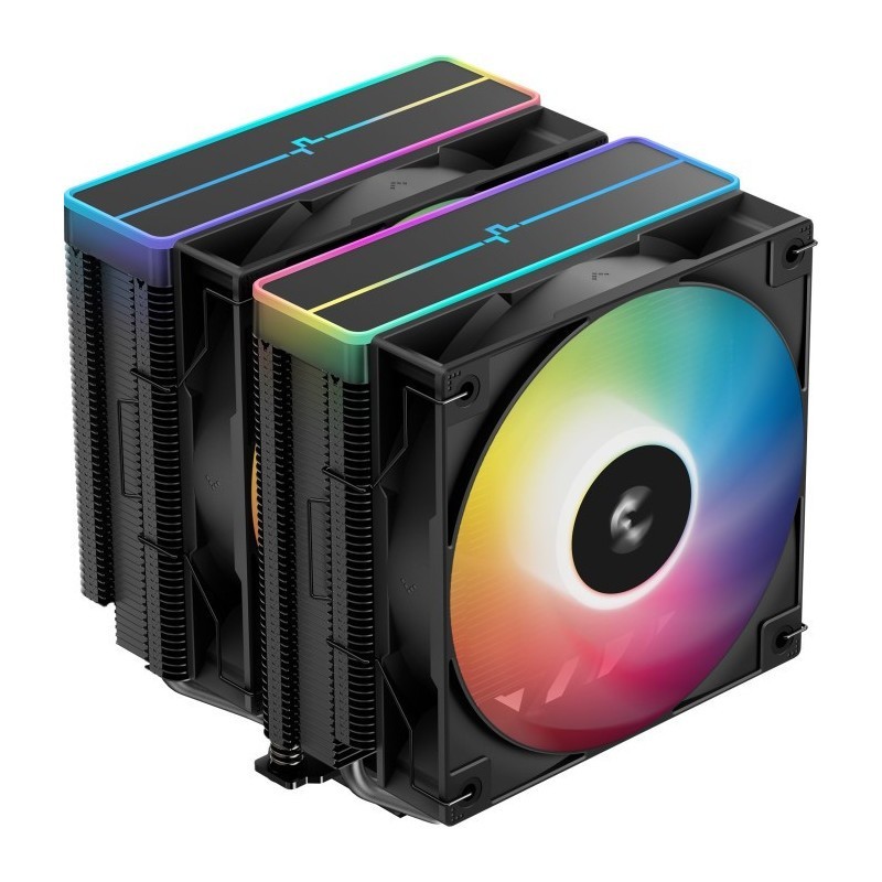 DeepCool AG620 BK ARGB V2 Carte SIM, Carte-mère Refroidisseur d’air 12 cm Noir 1 pièce(s) 