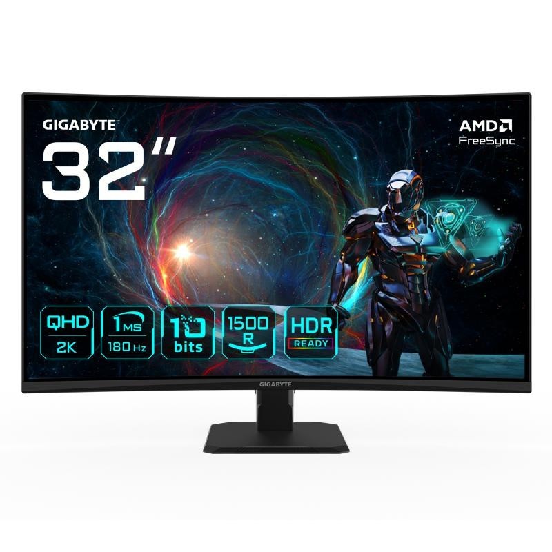 GIGABYTE GS32QCA 31.5" Moniteur Gaming Incurvé QHD 
