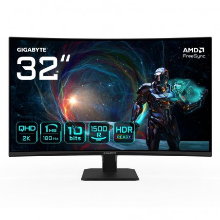 GIGABYTE GS32QCA 31.5" Moniteur Gaming Incurvé QHD 
