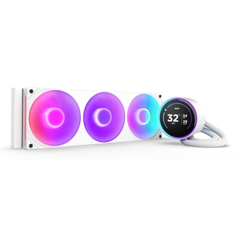 NZXT Kraken Elite 360 RGB Processeur Refroidisseur de liquide tout-en-un 12 cm Blanc 1 pièce(s) 