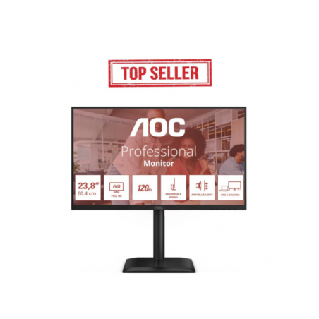 AOC E4 24E4CV écran plat de PC 60,5 cm (23.8") 1920 x 1080 pixels Full HD LED Noir 