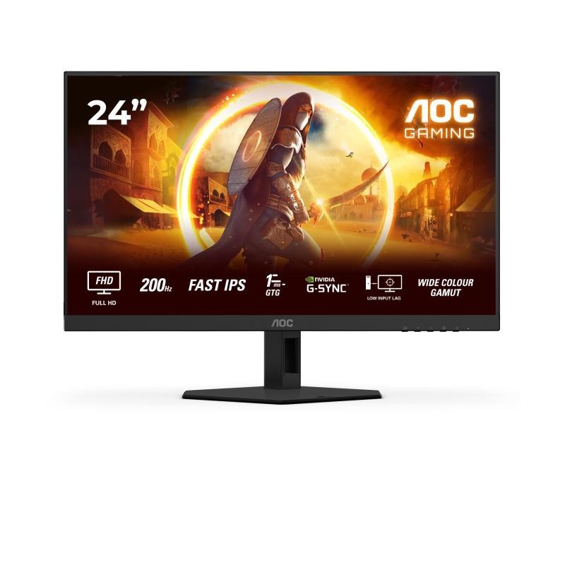 AOC G4 24G4HRE écran plat de PC 60,5 cm (23.8") 1920 x 1080 pixels Full HD LED Noir, Rouge 