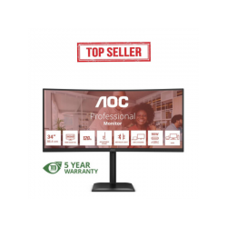 AOC E4 CU34E4CV écran plat de PC 86,4 cm (34") 3440 x 1440 pixels UltraWide Quad HD LCD Noir 