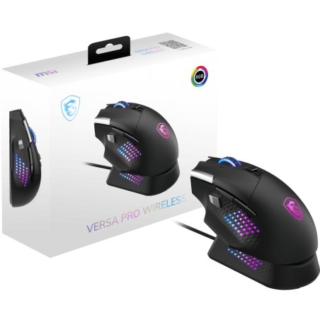 MSI S12-4301370-CLA souris Gaming Droitier RF Wireless + Bluetooth + USB Type-A Optique 26000 DPI 