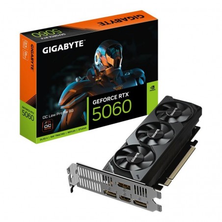 GIGABYTE GeForce RTX 5060 OC Low Profile 8G Carte Graphique - 8GB GDDR7, 128bit, PCI-E 5.0, 2512 MHz Fréquence du c?ur, 3 x 