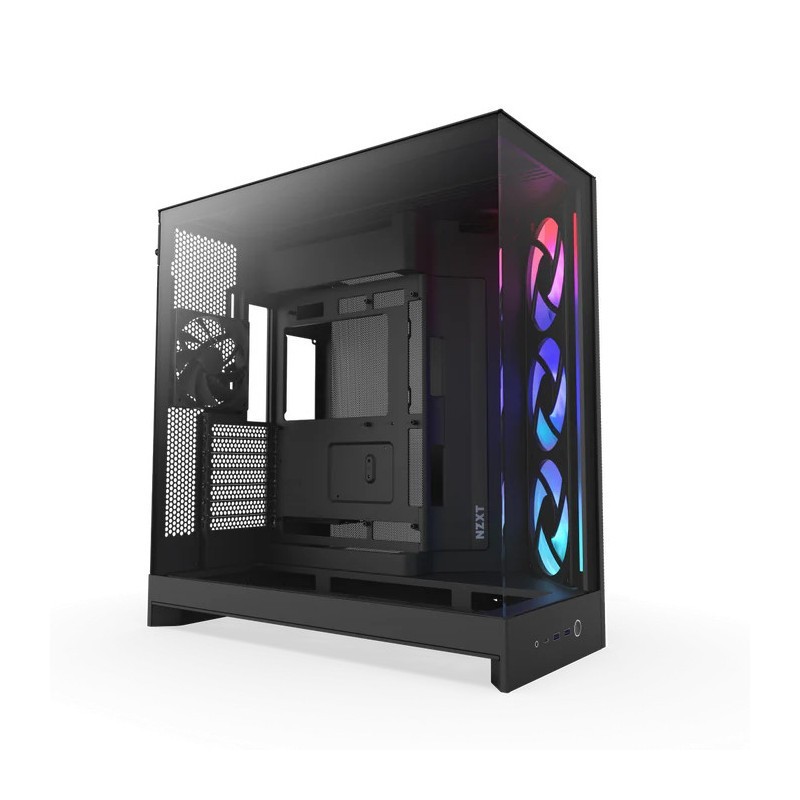 NZXT H9 Flow RGB (CM-H92FB-R1) Dual-Chamber Mid-Tower Case w/ RGB Fans - 