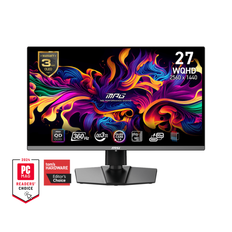 MSI MPG 271QR QD-OLED X50 écran plat de PC 67,3 cm (26.5") 2560 x 1440 pixels Wide Quad HD Noir 