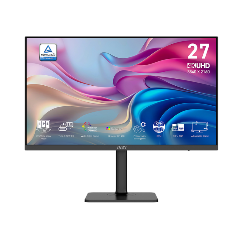 MSI Modern MD272UPHG écran plat de PC 68,6 cm (27") 3840 x 2160 pixels 4K Ultra HD Noir 