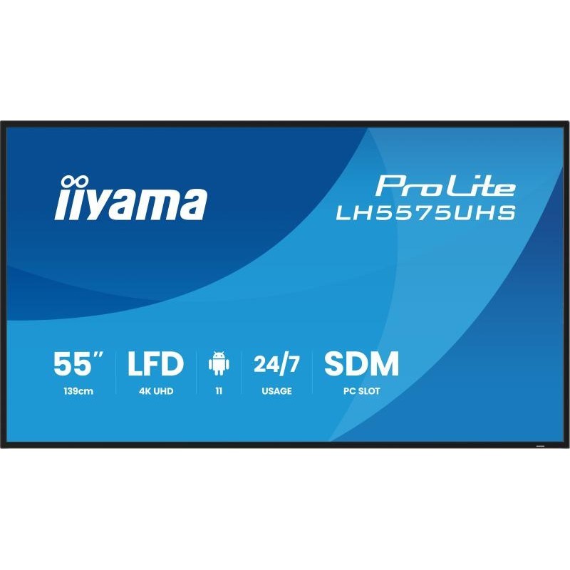 iiyama LH5575UHS-B2AG Écran d’affichage dynamique Écran plat de signalisation numérique 138,7 cm (54.6") LCD Wifi 500 cd/m² 