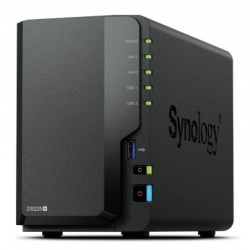 Synology DiskStation DS225+ 2 Bay NAS Bureau Intel® Celeron® J4125 2 Go DDR4 Synology DSM Noir 
