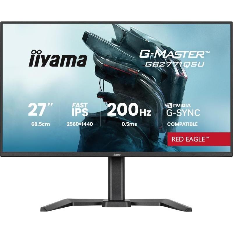 iiyama G-MASTER GB2771QSU-B1 écran plat de PC 68,6 cm (27") 2560 x 1440 pixels Wide Quad HD Noir 
