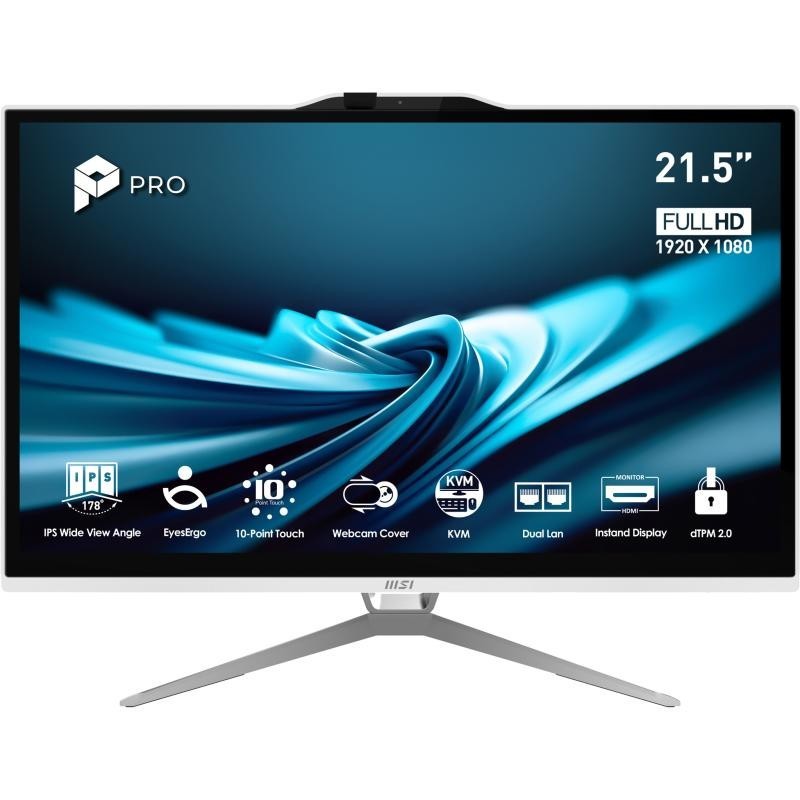 MSI Pro AP222T 14MA-606XEU PC tout en un/station de travail Intel® Core? i3 i3-14100 54,6 cm (21.5") 1920 x 1080 pixels Écran 