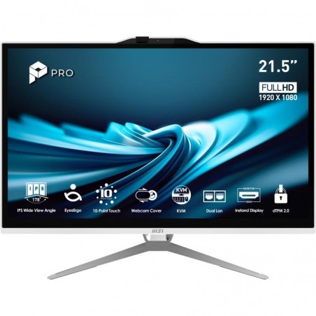 MSI Pro AP222T 14MA-606XEU PC tout en un/station de travail Intel® Core? i3 i3-14100 54,6 cm (21.5") 1920 x 1080 pixels Écran 