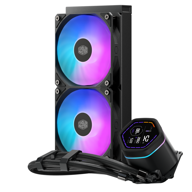 Cooler Master MasterLiquid Core Nex Digital Processeur Refroidisseur de liquide tout-en-un 12 cm Noir 1 pièce(s) 