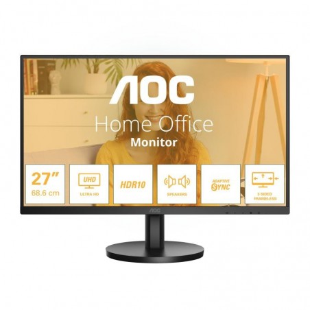 AOC B3 U27B3A écran plat de PC 68,6 cm (27") 3840 x 2160 pixels 4K Ultra HD LCD Noir 