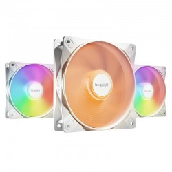 be quiet! Light Wings LX 120 mm PWM | Ventilateur PC ARGB high-speed White, Pack de 3 