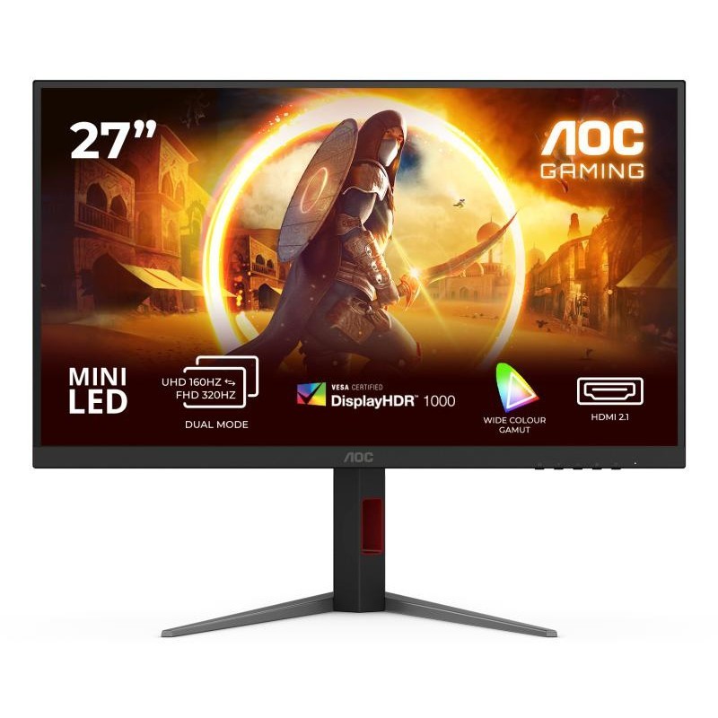 AOC G4 U27G4XM écran plat de PC 68,6 cm (27") 3840 x 2160 pixels 4K Ultra HD LED Noir, Rouge 
