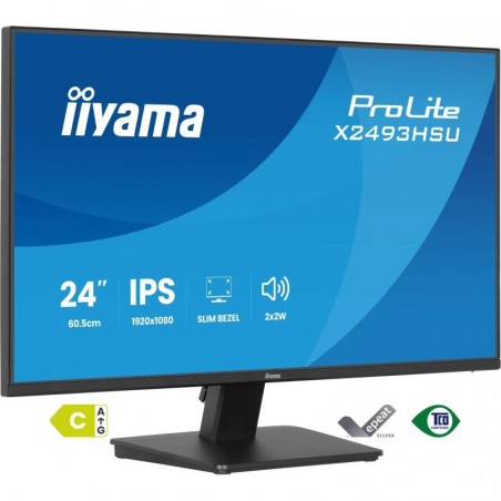 iiyama ProLite X2493HSU-B1 écran plat de PC 60,5 cm (23.8") 1920 x 1080 pixels Full HD LED Noir 