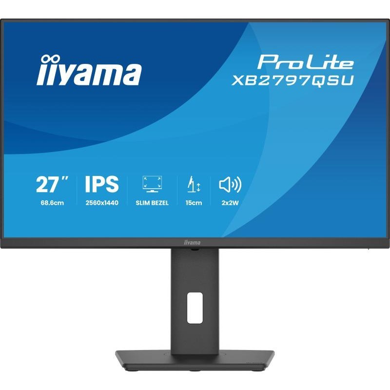 iiyama ProLite XB2797QSU-B1 écran plat de PC 68,6 cm (27") 2560 x 1440 pixels Quad HD LED Noir 