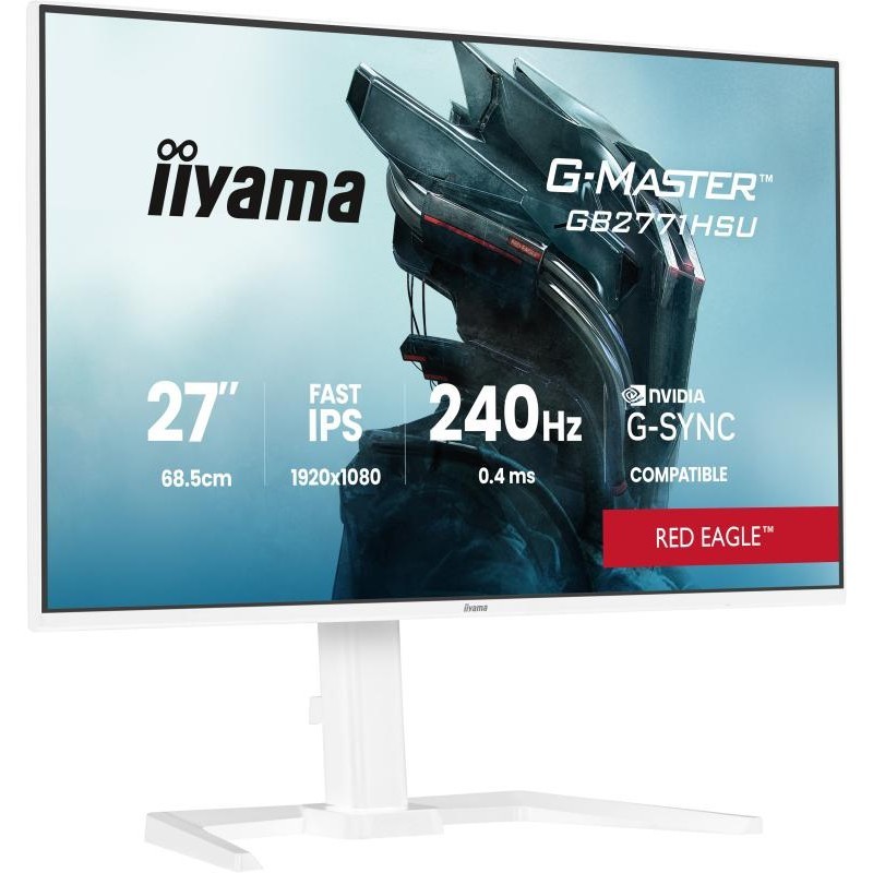 iiyama G-MASTER GB2771HSU-W1 écran plat de PC 68,6 cm (27") 1920 x 1080 pixels Full HD LCD Blanc 