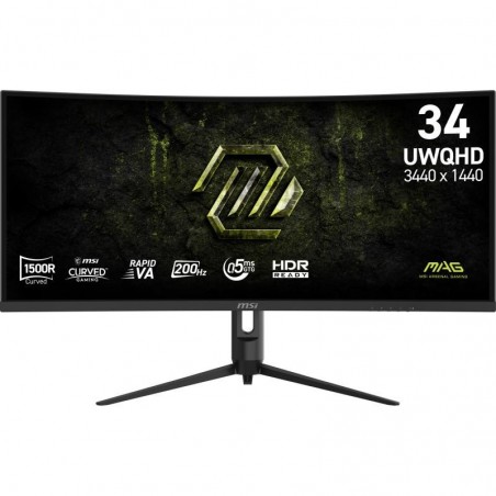 MSI MAG 342CQRF E20 écran plat de PC 86,4 cm (34") 3440 x 1440 pixels UltraWide Quad HD LCD Noir 