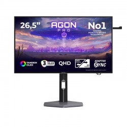 AOC AGON PRO AGP277QKDC écran plat de PC 67,3 cm (26.5") 2560 x 1440 pixels Quad HD OLED Gris 