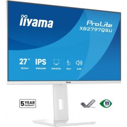 iiyama ProLite XB2797QSU-W1 écran plat de PC 68,6 cm (27") 2560 x 1440 pixels Quad HD LED Blanc 
